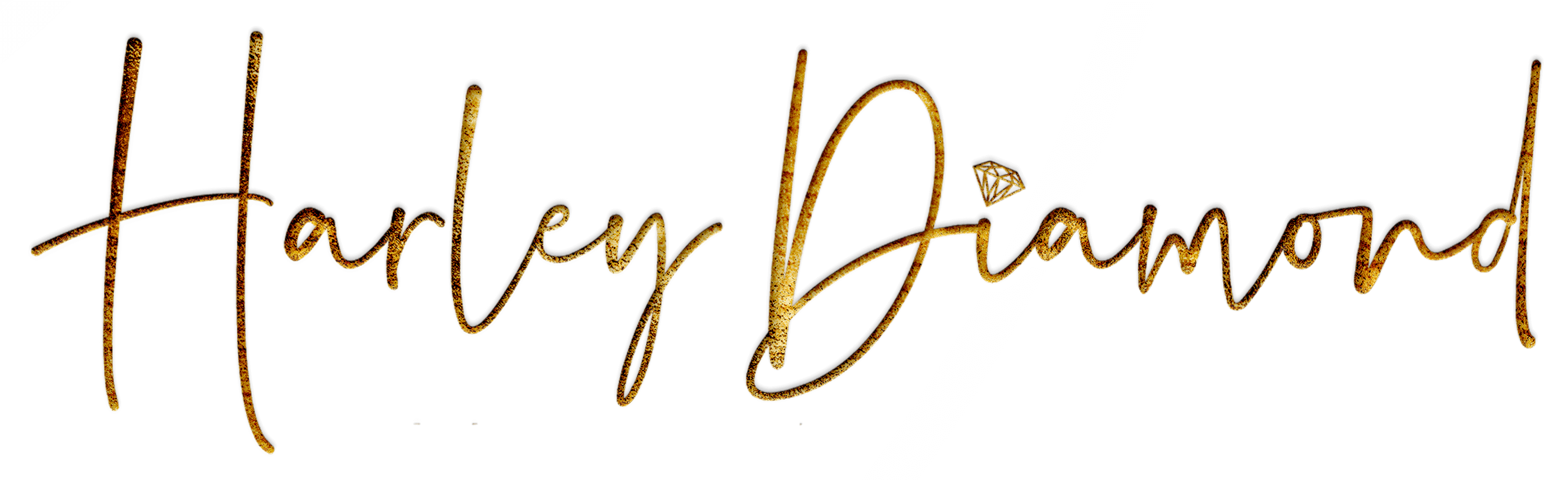 Harley Diamond gold embossed horizontal Logo