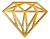 Harley Diamond gold embossed diamond logo